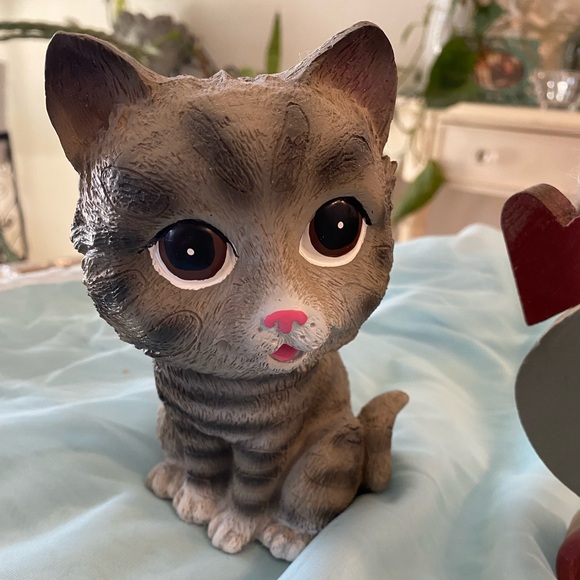 CAT FOLK ART & CAT BANK/GLASSES HOLDER - Picture 2 of 5